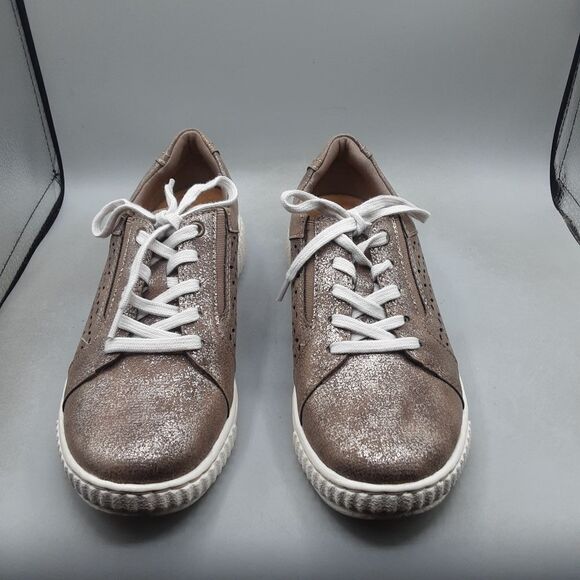 Clarks Caroline Ella Sneakers Women's 5.5M Brown Metallic 2 - Picture 2 of 11